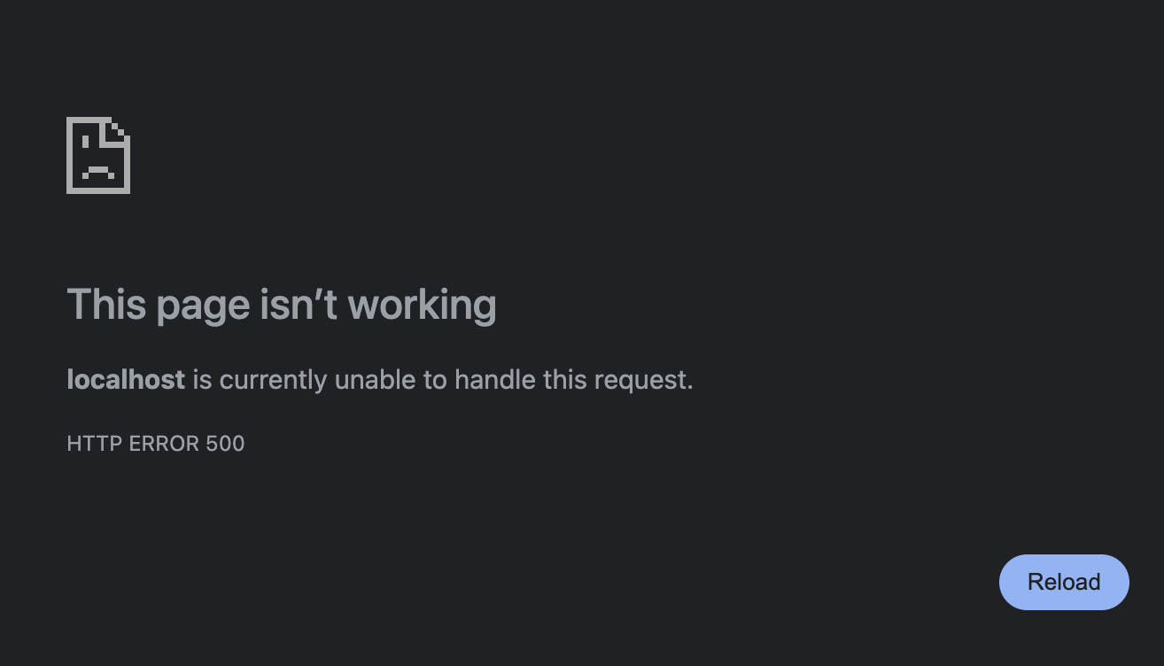 HTTP 500 Internal Server Error